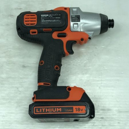  BLACK+DECKER ブラックアンドデッカー 切断工具 マルチツール 充電器・充電池2個・ケース・アタッチメント付 EV0183P1 オレンジ