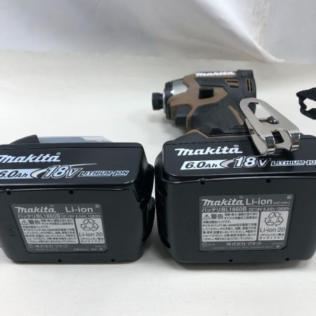  MAKITA マキタ 締め付け工具 インパクトドライバ 未使用品(S) 付属品完備 コードレス式 TD173DGXAB ブラウン