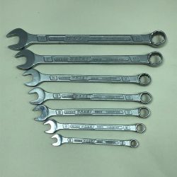 ◇◇ HAZET ハゼット 工具 ハンドツール コンビネーションレンチ セット　8、10、12、13、14、17、19 600N シルバー Bランク