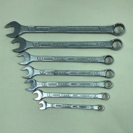  HAZET ハゼット 工具 ハンドツール コンビネーションレンチ セット　8、10、12、13、14、17、19 600N シルバー