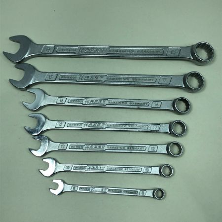  HAZET ハゼット 工具 ハンドツール コンビネーションレンチ セット　8、10、12、13、14、17、19 600N シルバー