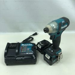 ◇◇ MAKITA マキタ 締め付け工具 インパクトドライバ 充電器・充電池2個付 コードレス式 TD111D ブルー Cランク