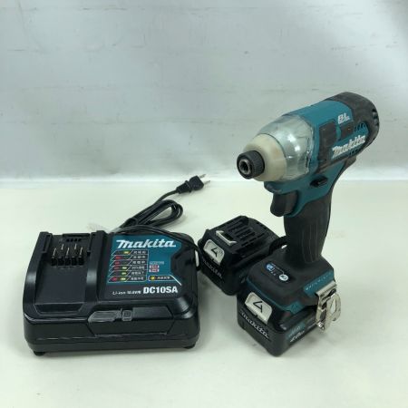  MAKITA マキタ 締め付け工具 インパクトドライバ 充電器・充電池2個付 コードレス式 TD111D ブルー