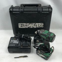 ◇◇ HiKOKI ハイコーキ 締め付け工具 インパクトドライバ 充電器・充電池2個・ケース付 WH36DA グリーン Cランク