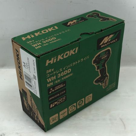  HiKOKI ハイコーキ 締め付け工具 インパクトドライバ 未使用品(S) 本体のみ コードレス式 WH36DD グリーン