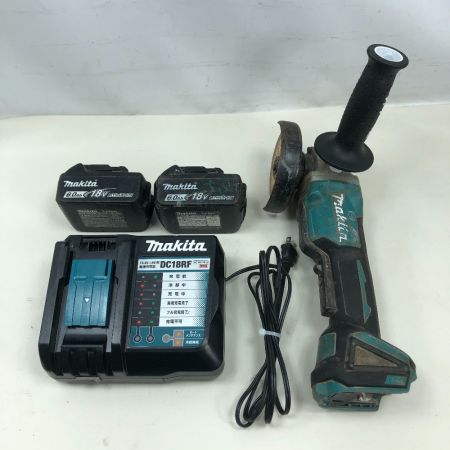  MAKITA マキタ 研磨工具 ディスクグラインダー 充電器・充電池2個付 GA408D ブルー
