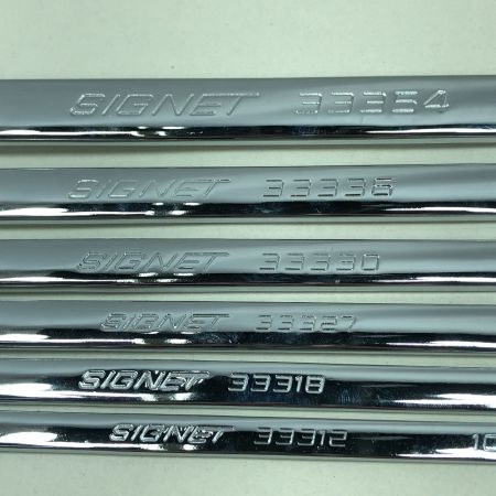 SIGNET 工具 ハンドツール 両口メガネレンチ 6本セット 33312/33336/33354/33330/33327/33318
