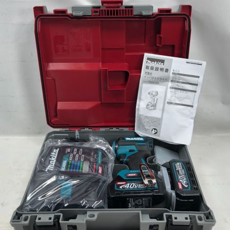  MAKITA マキタ 締め付け工具 インパクトドライバ 未使用品(S) 付属品完備 コードレス式 40v TD003GRAX ブルー