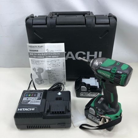 HITACHI 日立 締め付け工具 インパクトドライバ 充電器・充電池2個・ケース付 WH18DDL2 グリーン