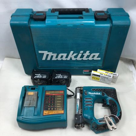  MAKITA マキタ 工具関連用品 電動タッカ 充電器・充電池2個・ケース付 14.4v ST110D ブルー