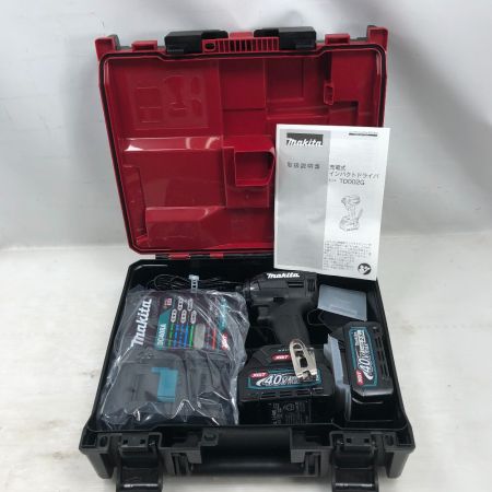  MAKITA マキタ 締め付け工具 インパクトドライバ 未使用品(S) 付属品完備 コードレス式 40v TD002GRDXB ブラック