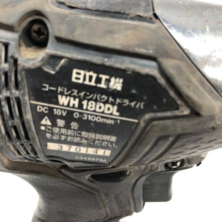  HITACHI 日立 締め付け工具 インパクトドライバ WH18DDL ブラック