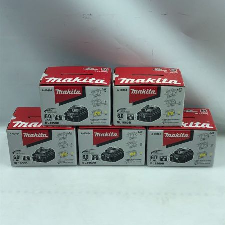  MAKITA マキタ 工具関連用品 バッテリー 未使用品(S) ５個セット BL1860B ブラック