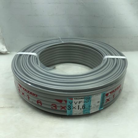  YAZAKI 工具 電材 VVFケーブル 未使用品(S) 3芯 1.6mm×100m 2025年06月