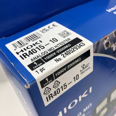  HIOKI 工具 ハンドツール テスター IR4015-10 ブラック
