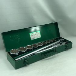 ◇◇ TONE トネ 工具 ハンドツール ソケットレンチセット 程度C 付属品完備 200M グリーン Cランク