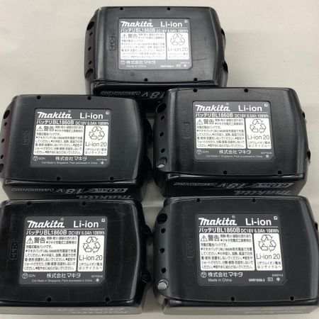  MAKITA マキタ 工具関連用品 バッテリー 未使用品(S) 本体のみ 5個セット BL1860B ブラック