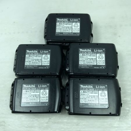  MAKITA マキタ 工具関連用品 バッテリー 未使用品(S) ５個セット BL1860B ブラック