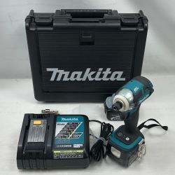 ◇◇ MAKITA マキタ 締め付け工具 インパクトドライバ 充電器・充電池2個・ケース付 コードレス式 TD137D ブルー Bランク