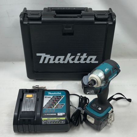  MAKITA マキタ 締め付け工具 インパクトドライバ 充電器・充電池2個・ケース付 コードレス式 TD137D ブルー