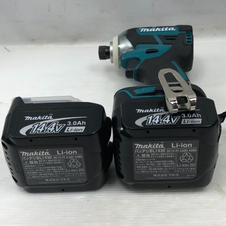  MAKITA マキタ 締め付け工具 インパクトドライバ 充電器・充電池2個・ケース付 コードレス式 TD137D ブルー