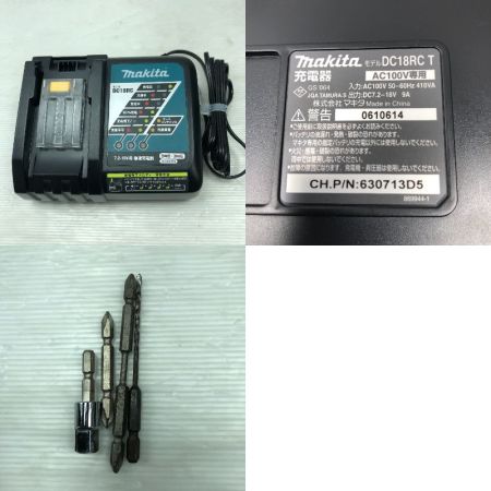  MAKITA マキタ 締め付け工具 インパクトドライバ 充電器・充電池2個・ケース付 コードレス式 TD137D ブルー