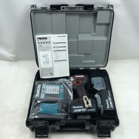  MAKITA マキタ 工具 インパクトドライバ 未使用品(S) 付属品完備 コードレス式 TD173DGXAR レッド