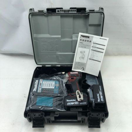  MAKITA マキタ 工具 インパクトドライバ 未使用品(S) 付属品完備 コードレス式 TD173DGXAR レッド