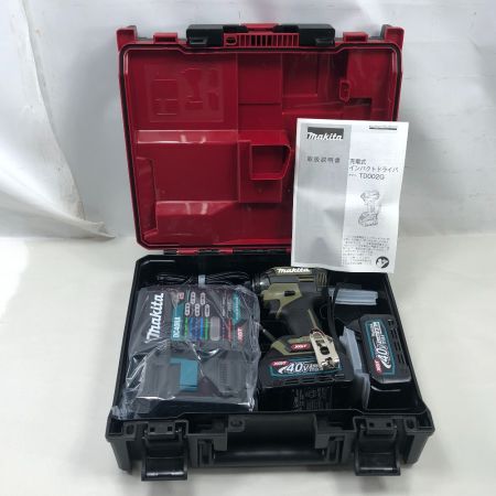  MAKITA マキタ 締め付け工具 インパクトドライバ 未使用品(S) 付属品完備 コードレス式 40v TD002GRDXO オリーブ