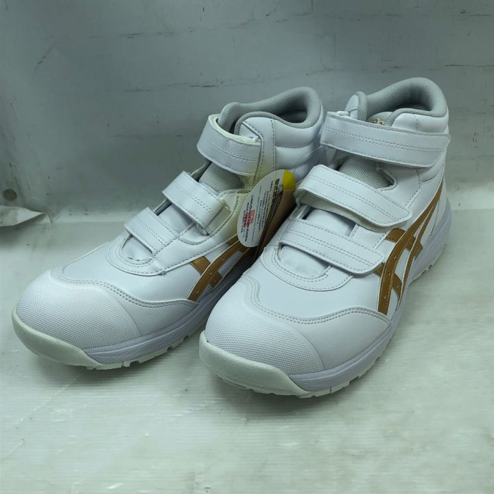 asics ホワイト/ゴールド 安全靴 ベルクロ式　新品　汚れ有り asics アシックス 工具関連用品 安全靴 未使用品(S) 27.5cm CP312