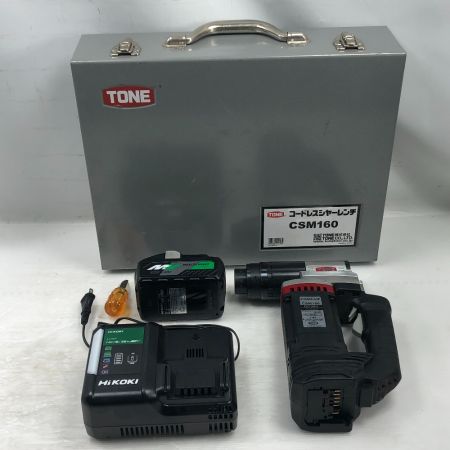  TONE トネ 締め付け工具 コードレスシャーレンチ 充電器・充電池1個・ケース付 CSM160 レッド