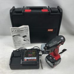 ◇◇ MAX マックス 締め付け工具 インパクトドライバ 充電器・充電池2個・ケース付 PJ-SD101 レッド Cランク