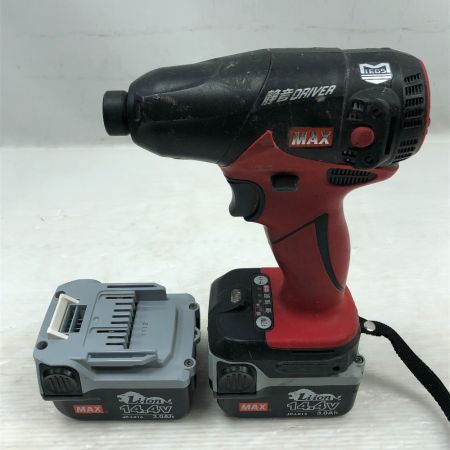  MAX マックス 締め付け工具 インパクトドライバ 充電器・充電池2個・ケース付 PJ-SD101 レッド