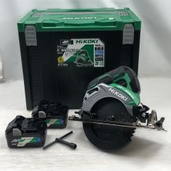 ◇◇ HiKOKI ハイコーキ 切断工具 丸のこ 充電池2個・ケース付 コードレス式 C3606DA(SK) グリーン Bランク