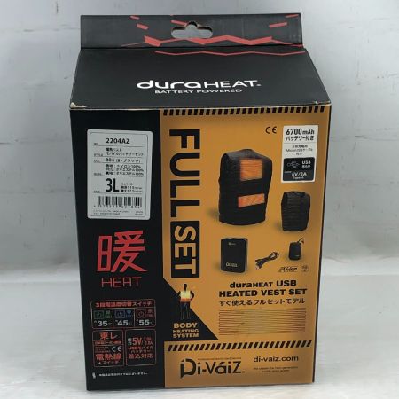  Di-VaiZ 工具関連用品 電熱ベスト 未使用品(S) 3L 22044AZ ブラック