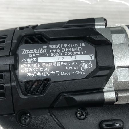  MAKITA マキタ 締め付け工具 ドライバドリル 未使用品(S) 充電器・充電池1個・ケース付 DF484D ブラック