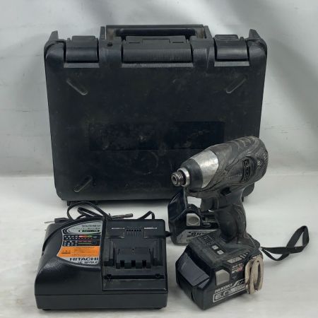  HITACHI 日立 締め付け工具 インパクトドライバ 充電器・充電池2個・ケース付 WH18DBAL2 ブラック
