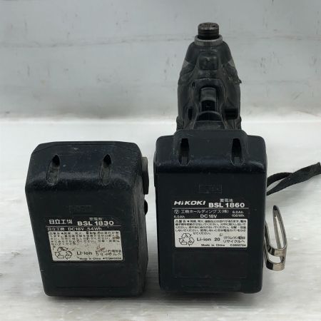  HITACHI 日立 締め付け工具 インパクトドライバ 充電器・充電池2個・ケース付 WH18DBAL2 ブラック