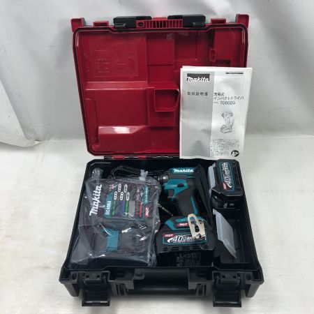  MAKITA マキタ 締め付け工具 インパクトドライバ 未使用品(S) 付属品完備 コードレス式 40v TD002GRDX ブルー