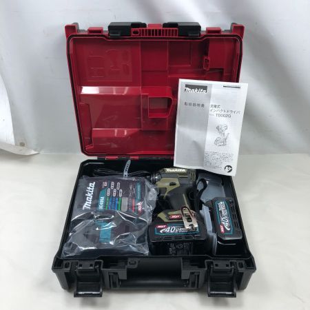  MAKITA マキタ 工具 締め付け工具 インパクトドライバ 未使用品(S) 付属品完備 40v TD002GRDXO オリーブ