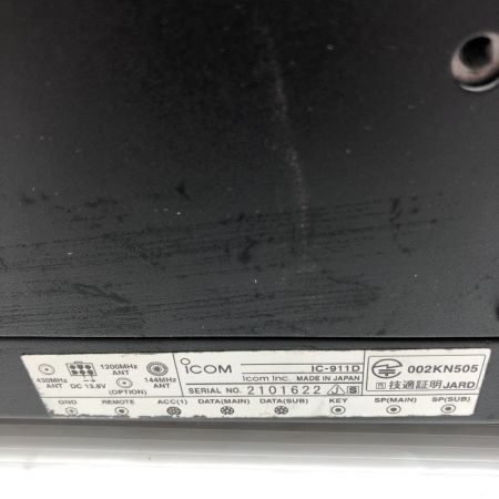  ICOM 工具関連用品 無線機 ジャンク品(D) 現状販売 通電のみ確認 IC-911 ブラック