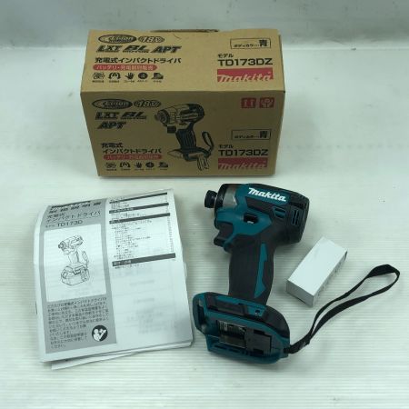  MAKITA マキタ 締め付け工具 インパクトドライバ 未使用品(S) 本体のみ コードレス式 TD173DZ ブルー