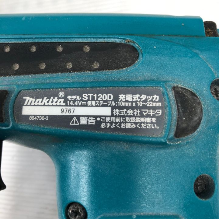 【引取限定】マキタ　ST120D　充電式タッカ　中古【うるま市田場】 MAKITA マキタ 電動工具 充電式タッカ 充電池・ケース付き ST120D