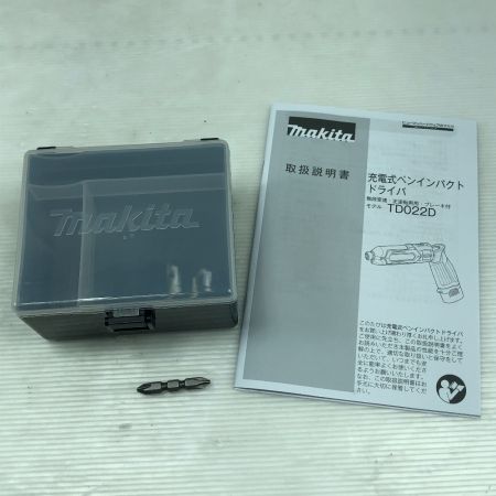  MAKITA マキタ 締め付け工具 インパクトドライバ 充電器・充電池1個・ケース付 TD022D ブルー