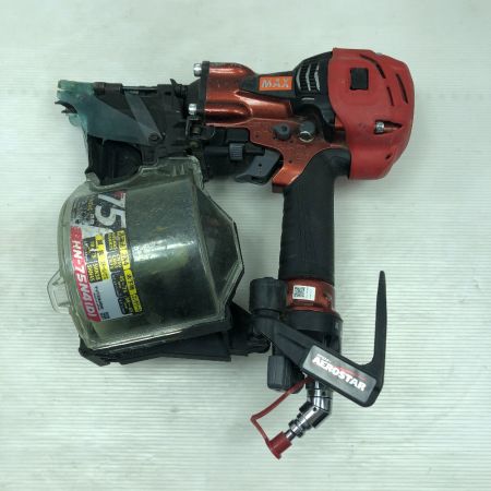  MAX マックス 工具 エアツール エア釘打ち HN-75N4(D) レッド