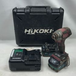 ◇◇ HiKOKI ハイコーキ 締め付け工具 インパクトドライバ 充電器・充電池2個・ケース付 WH36DC グリーン Cランク