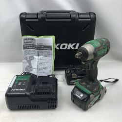 ◇◇ HiKOKI ハイコーキ 締め付け工具 インパクトレンチ 充電器・充電池2個・ケース付 WR18DBDL2 グリーン Cランク