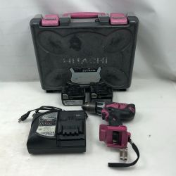 ◇◇ HITACHI 日立 締め付け工具 ドライバドリル 充電器・充電池2個・ケース付 DV14DSL パープル Cランク