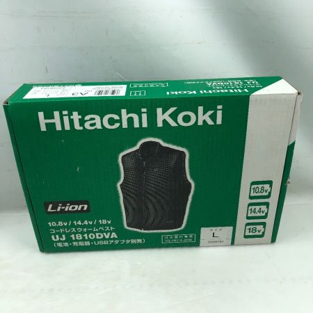  HITACHI 日立 工具関連用品 コードレスウォームベスト USBアダプタ付 Lサイズ 未使用品(S) UJ1810DVA ブラック