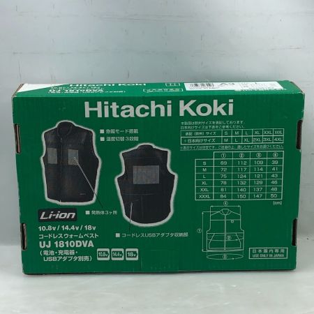  HITACHI 日立 工具関連用品 コードレスウォームベスト USBアダプタ付 Lサイズ 未使用品(S) UJ1810DVA ブラック